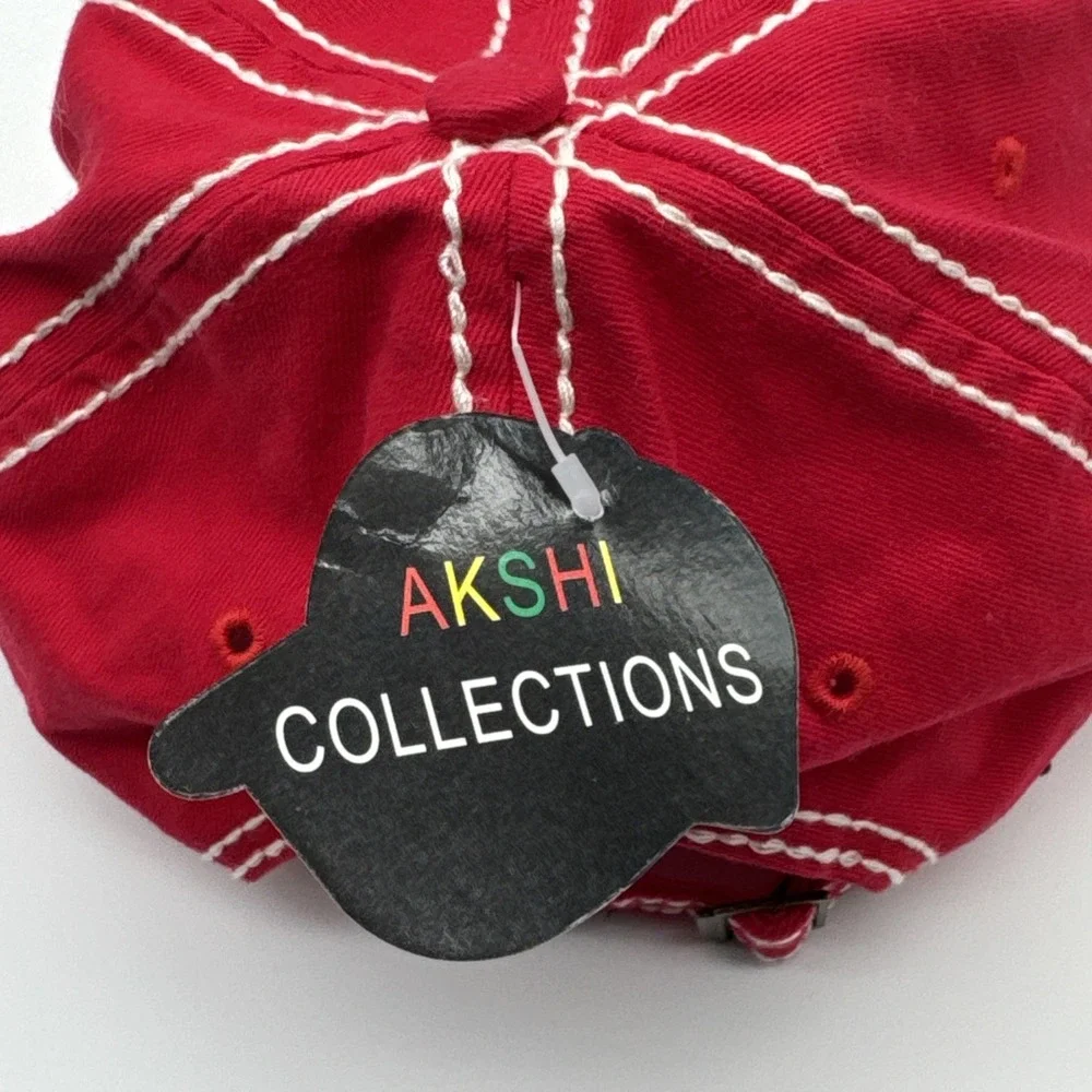 Jamaica  Baseball‎ Hat Cap One Size Adjustable Red Akshi Collections NEW
